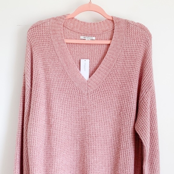 American Eagle Outfitters AE Dusty Pink Sweater Dress / Tunic Small - Picture 2 of 9